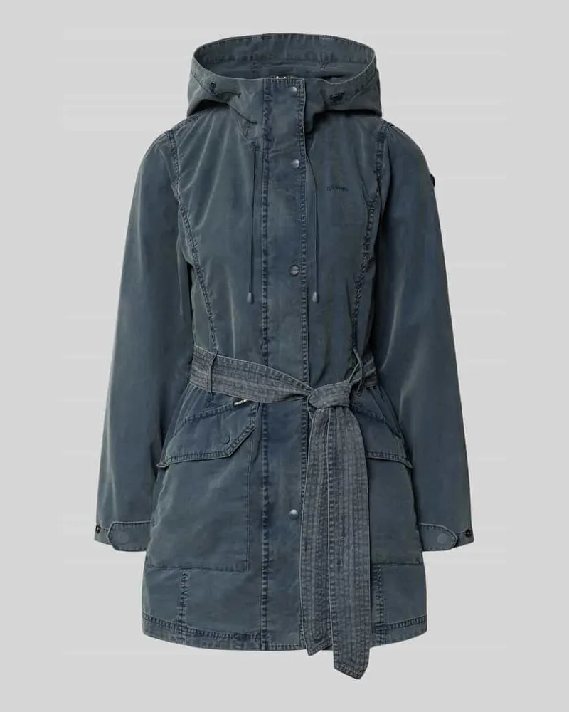 khujo Jacke mit Bindegürtel Modell 'PREA Marine