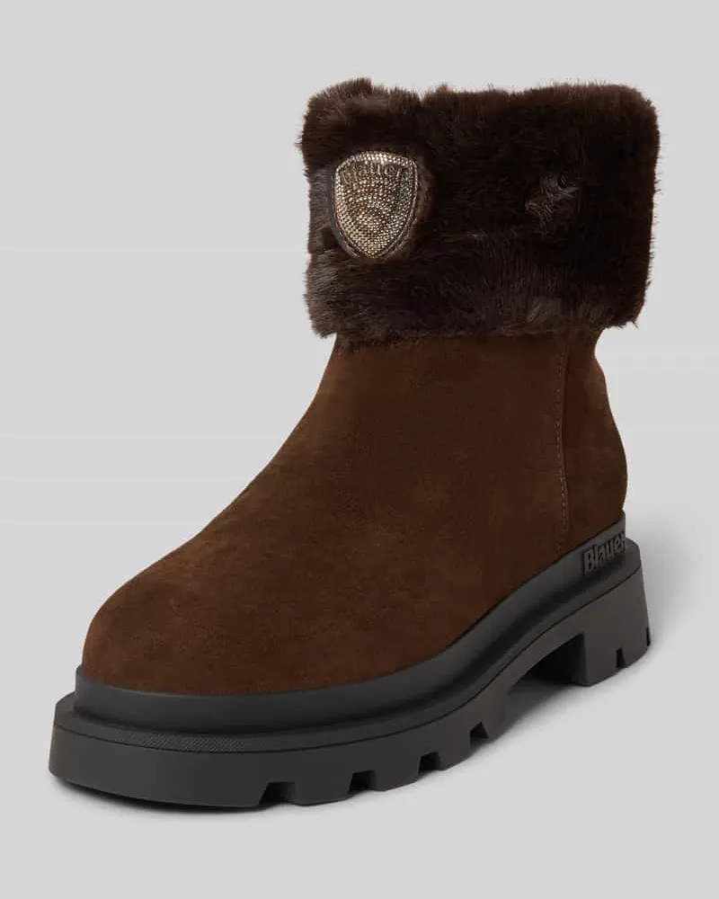 Blauer Boots mit Reißverschluss Modell 'KIMMEL10 Dunkelbraun