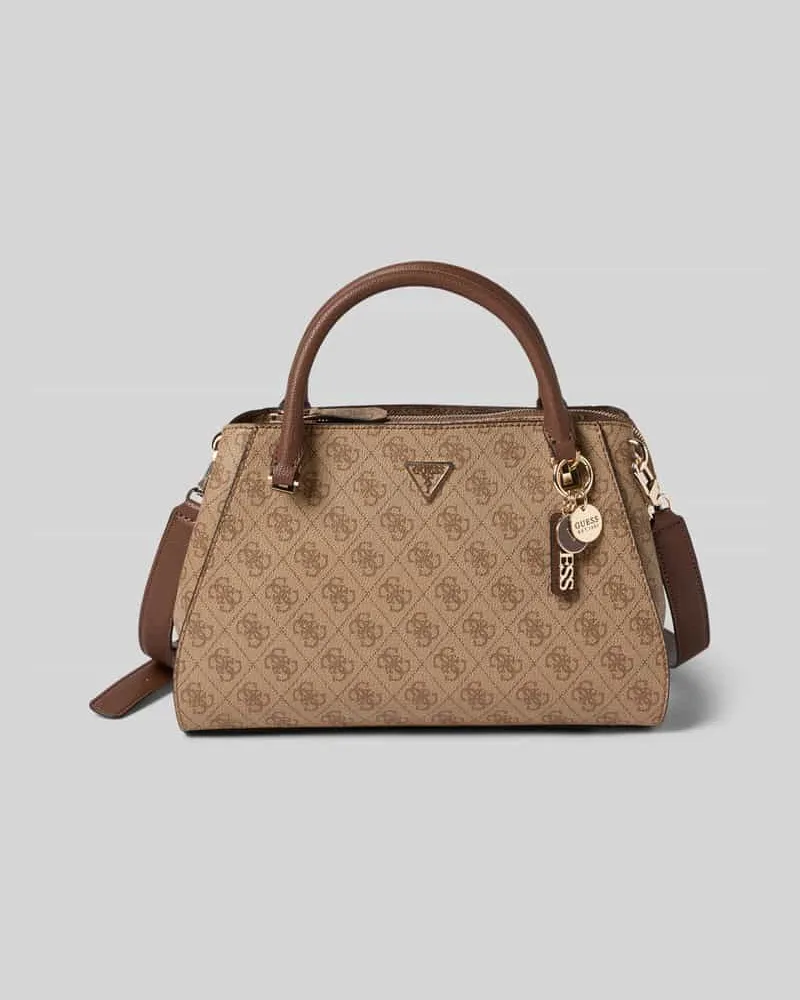 Guess Satchel Bag mit Label-Detail Modell 'NOELLE Hellbraun