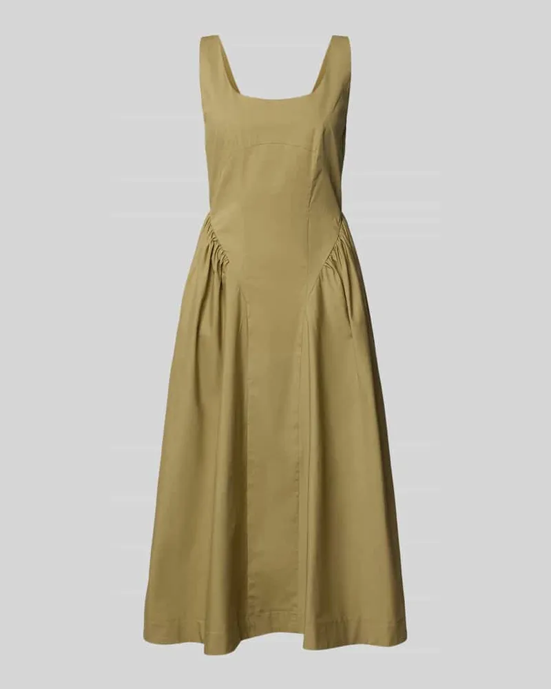 MARELLA Midikleid mit tiefem Rundhalsausschnitt Modell 'MLLENFASI Khaki