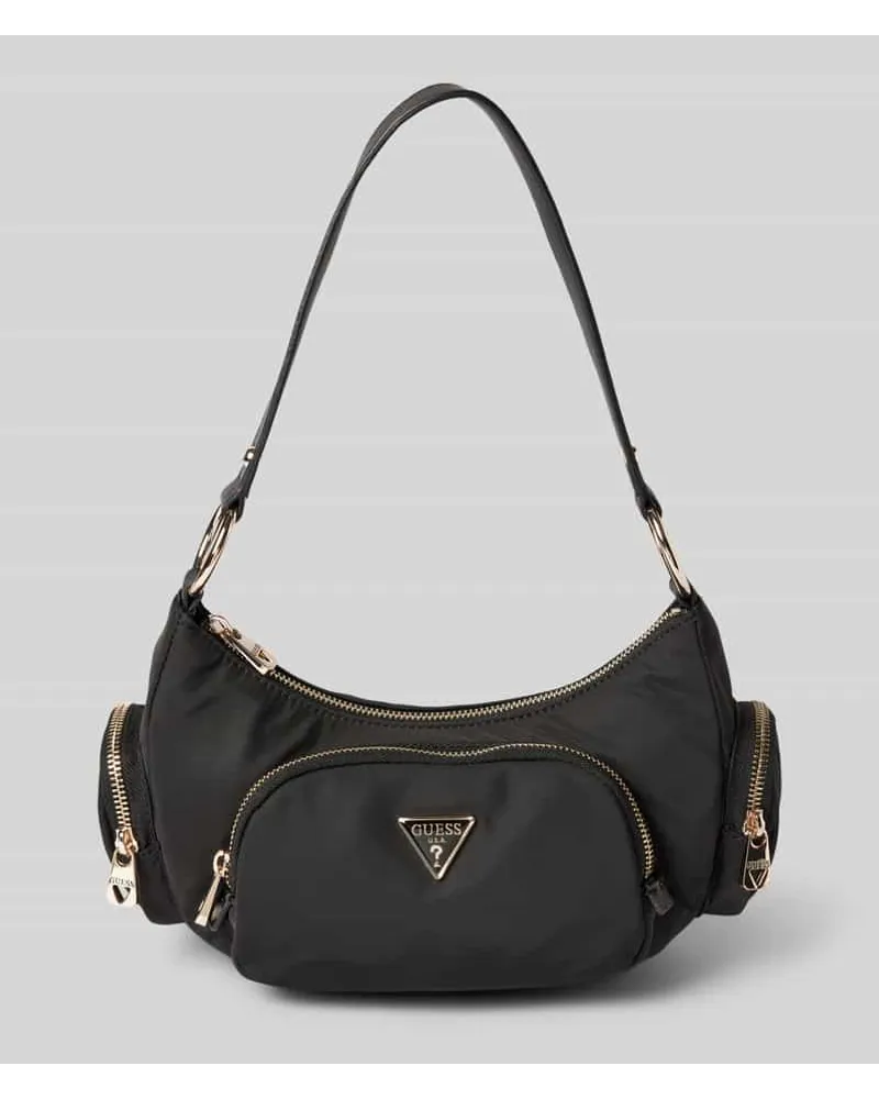 Guess Handtasche mit Label-Applikation Modell 'ECO GEMMA Black