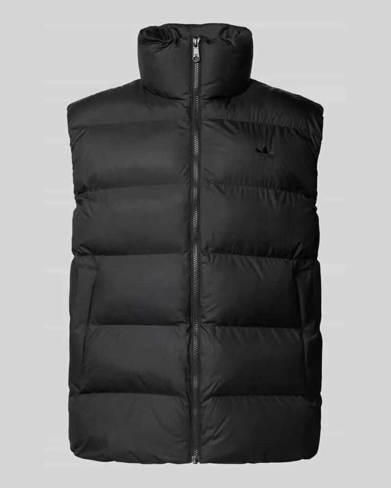 adidas Steppweste mit Stehkragen und Eingrifftaschen Black