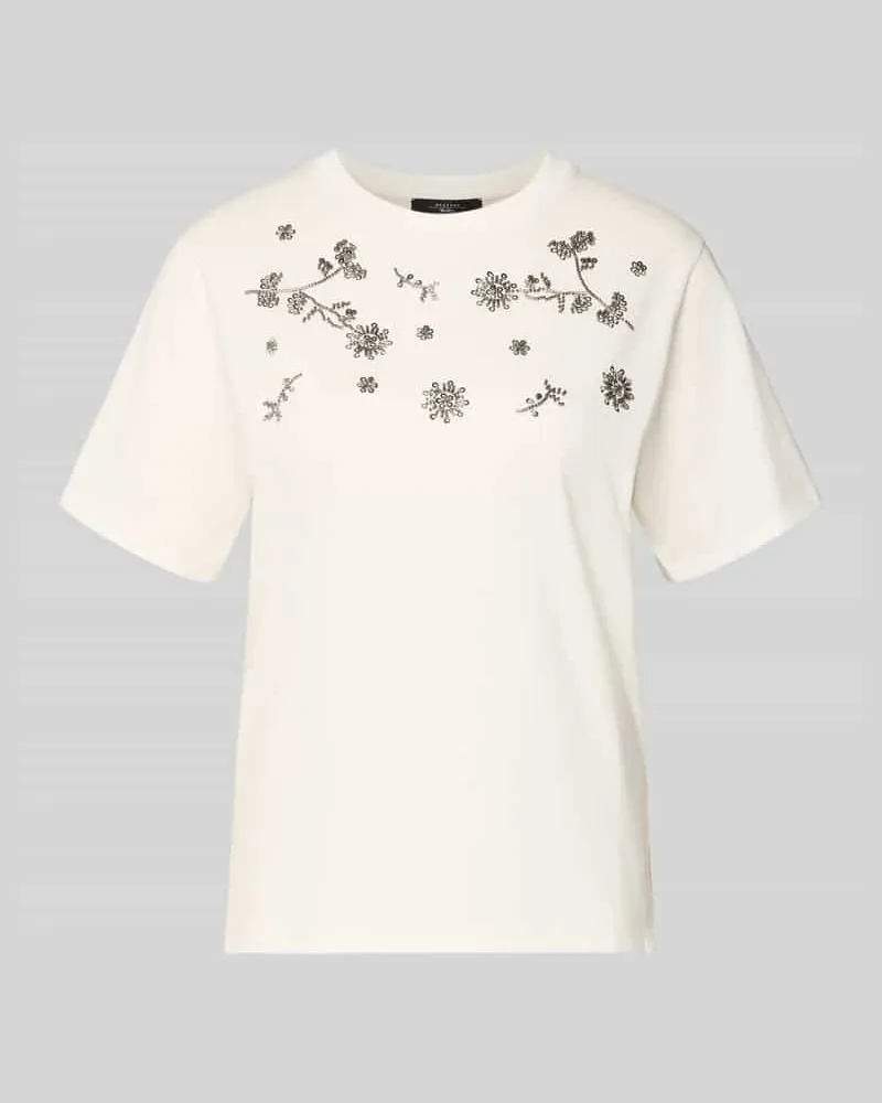 Max Mara Slim Fit T-Shirt aus reiner Baumwolle Modell 'DAGILE Weiss