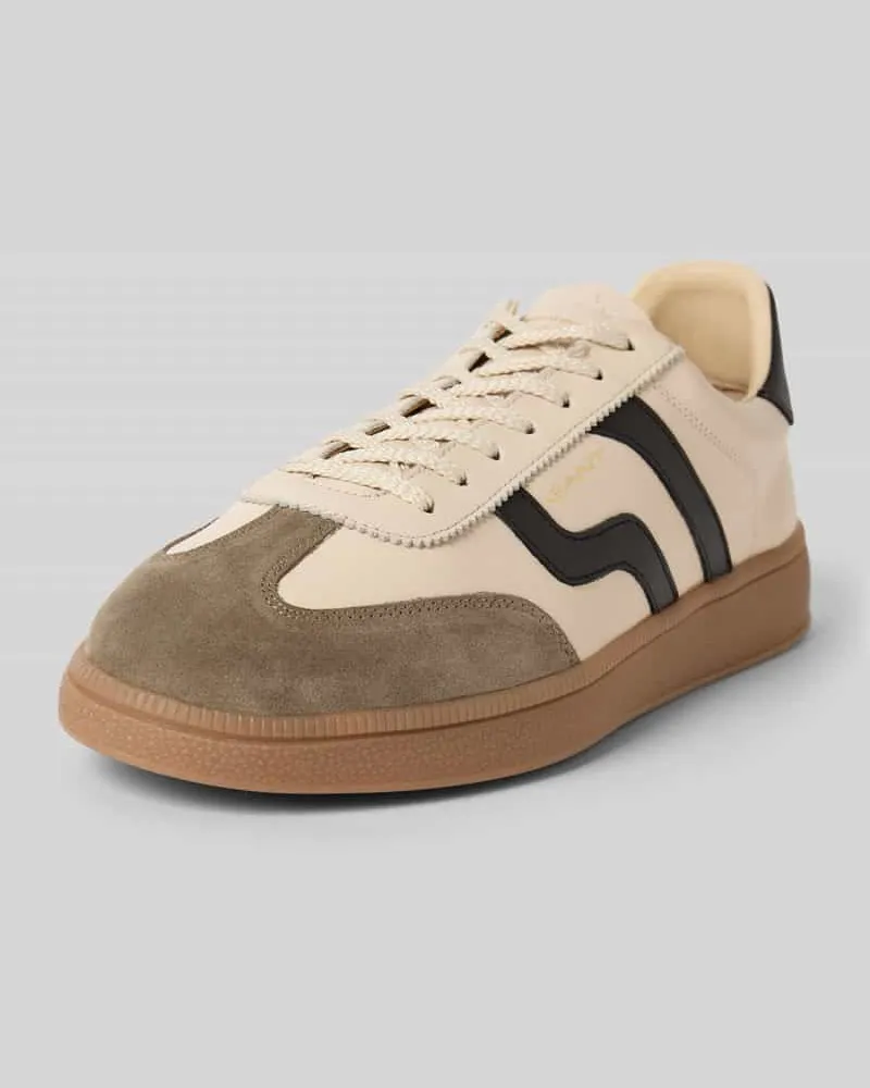 Gant Sneaker aus echtem Leder mit Logo-Stitching Modell 'Cuzmo Mittelbraun