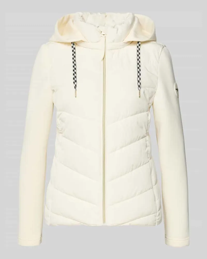 Christian Berg Slim Fit Jacke mit gefüttertem Stehkragen Offwhite