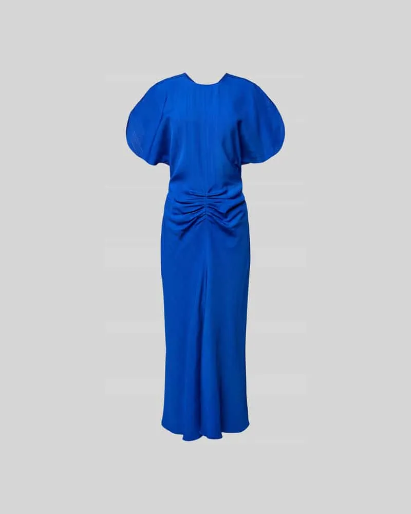 Victoria Beckham Midikleid mit Rundhalsausschnitt Bleu