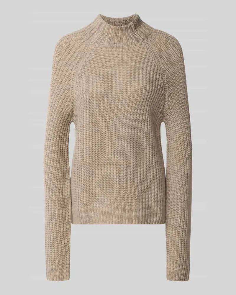 0039 Italy Strickpullover aus Kaschmir-Baumwoll-Mix Modell 'LONA Taupe