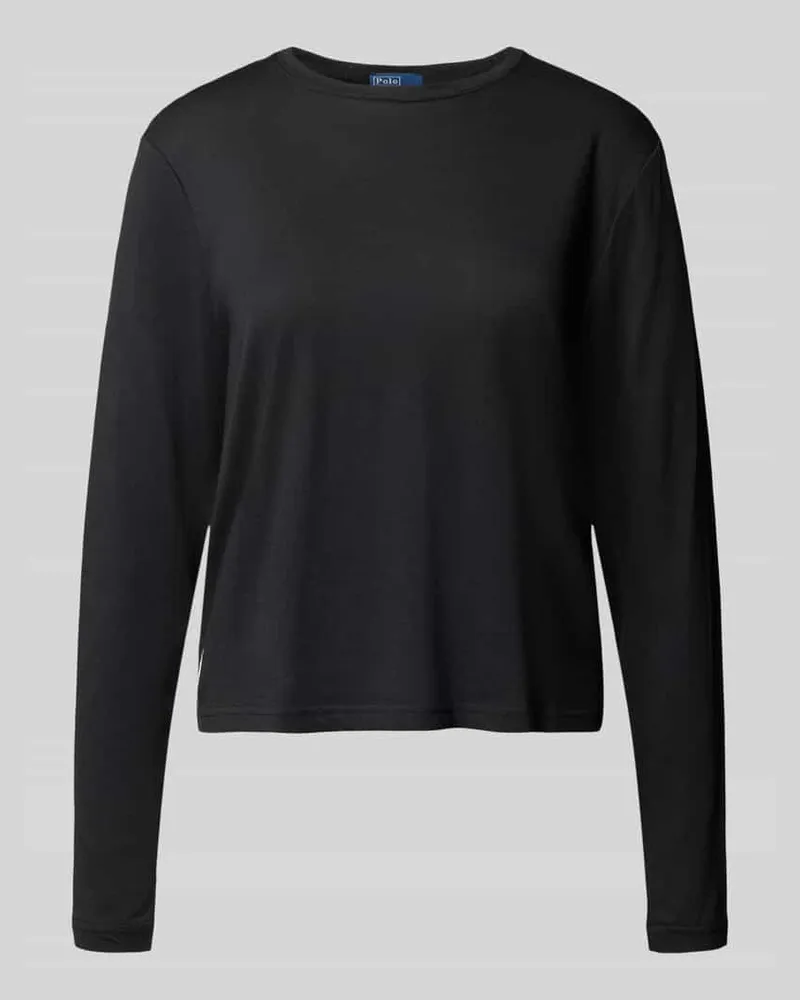 Ralph Lauren Regular Fit Longsleeve aus Baumwoll-Modal-Mix Black