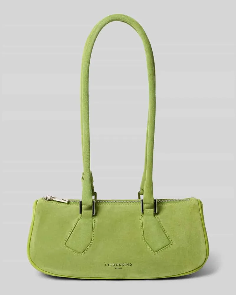 Liebeskind Handtasche aus Velours mit Label-Detail Modell 'CECILE Hellgruen