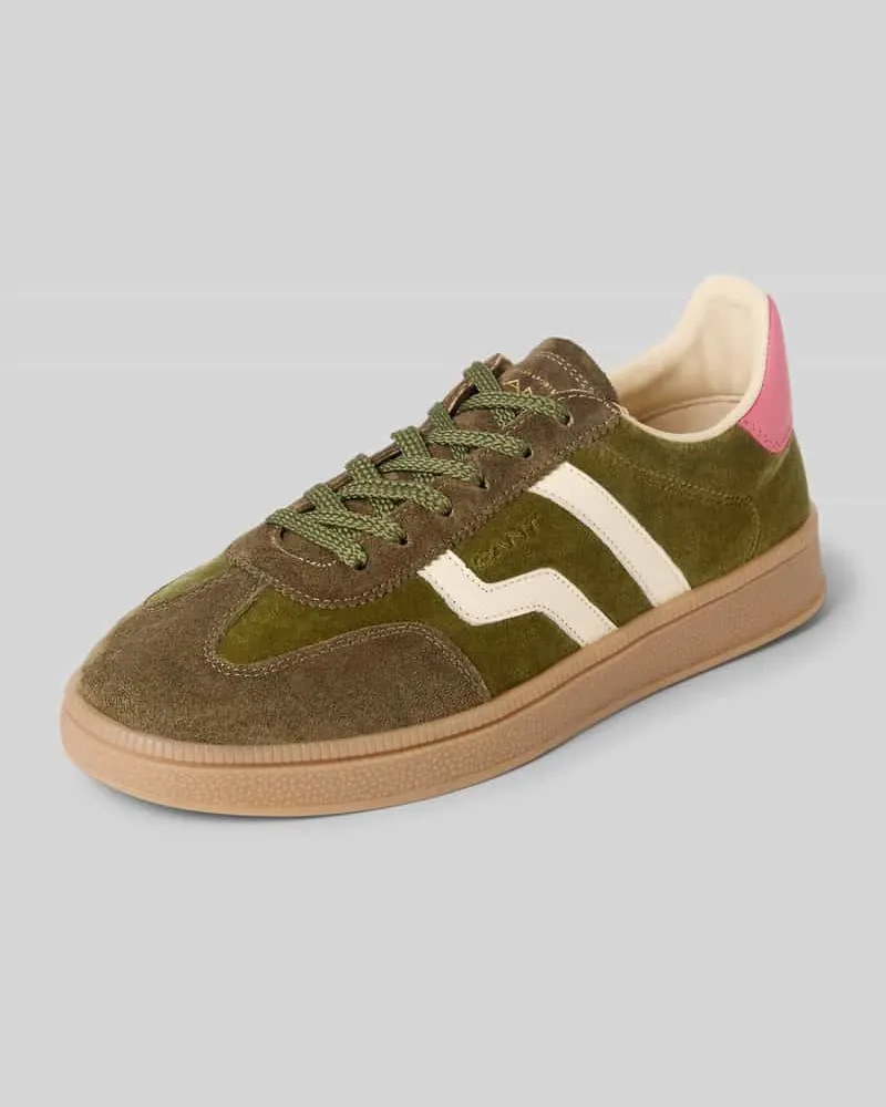 Gant Sneaker aus Leder mit Schnürung Modell 'Cuzima Khaki