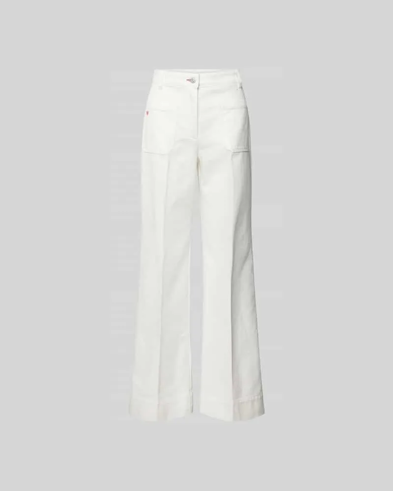 Victoria Beckham Jeans mit Label-Stitching Weiss