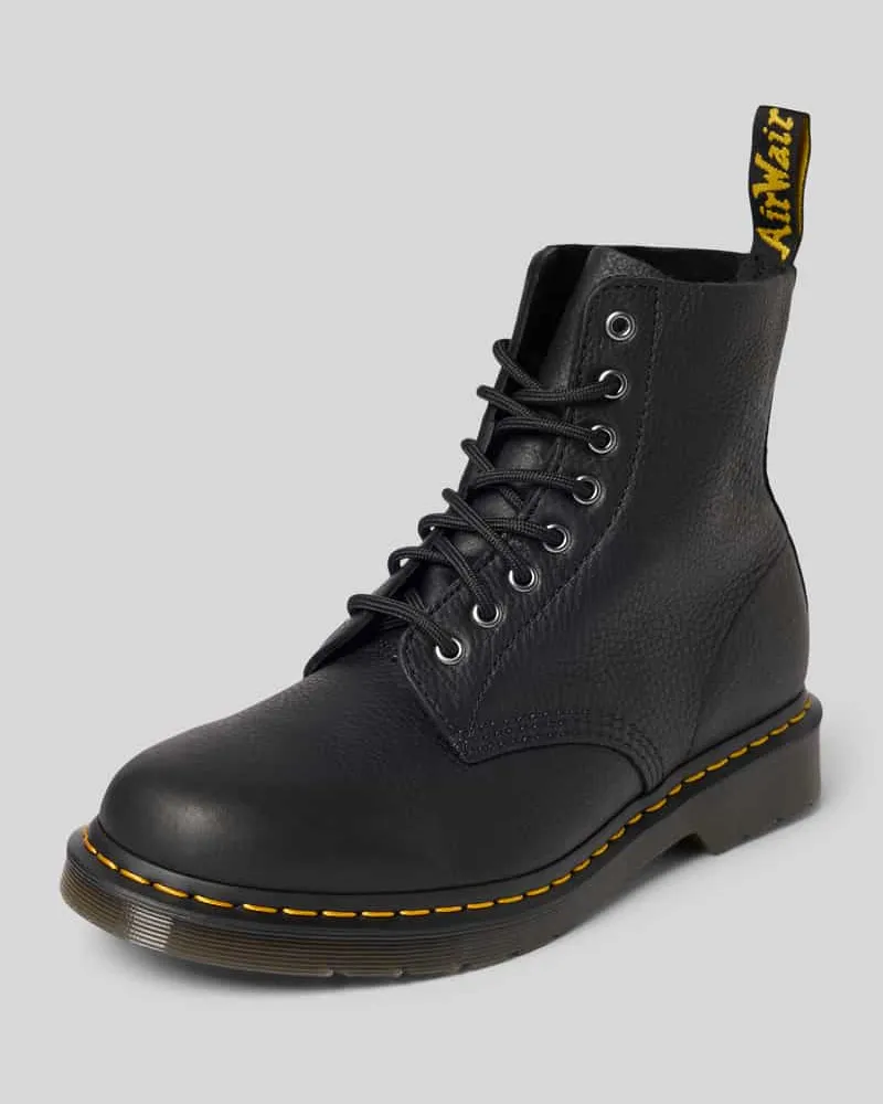 Dr.Martens Schnürstiefel aus echtem Leder mit Logo-Patch Black