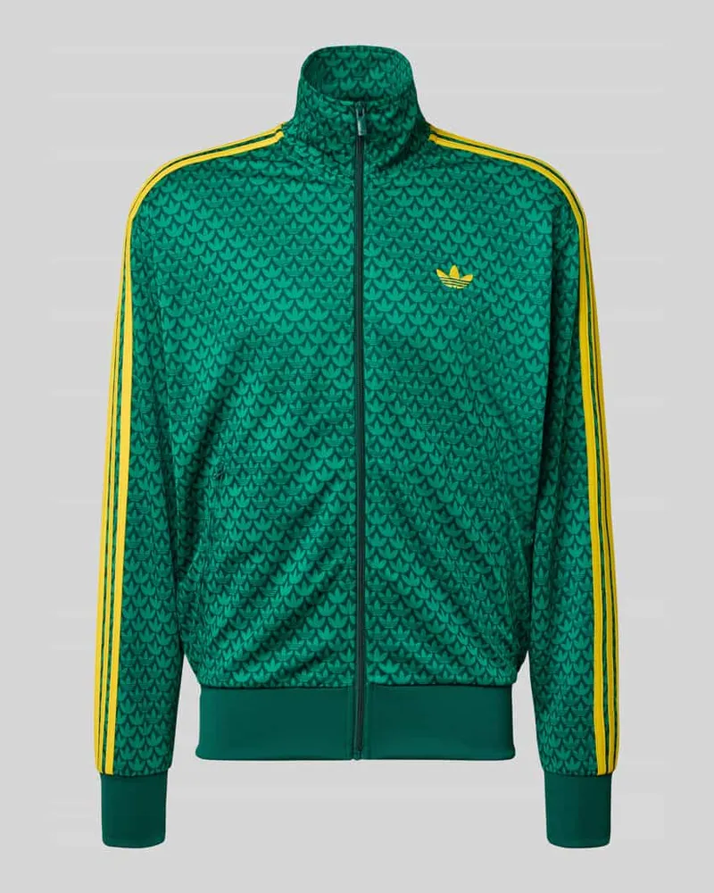 adidas Slim Fit Jacke mit Stehkragen Modell 'Firebird Gruen