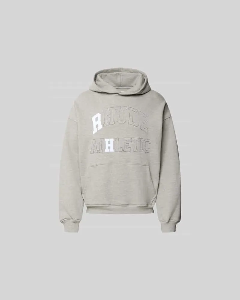 RHUDE Oversized Hoodie mit Logo-Stitching Hellgrau