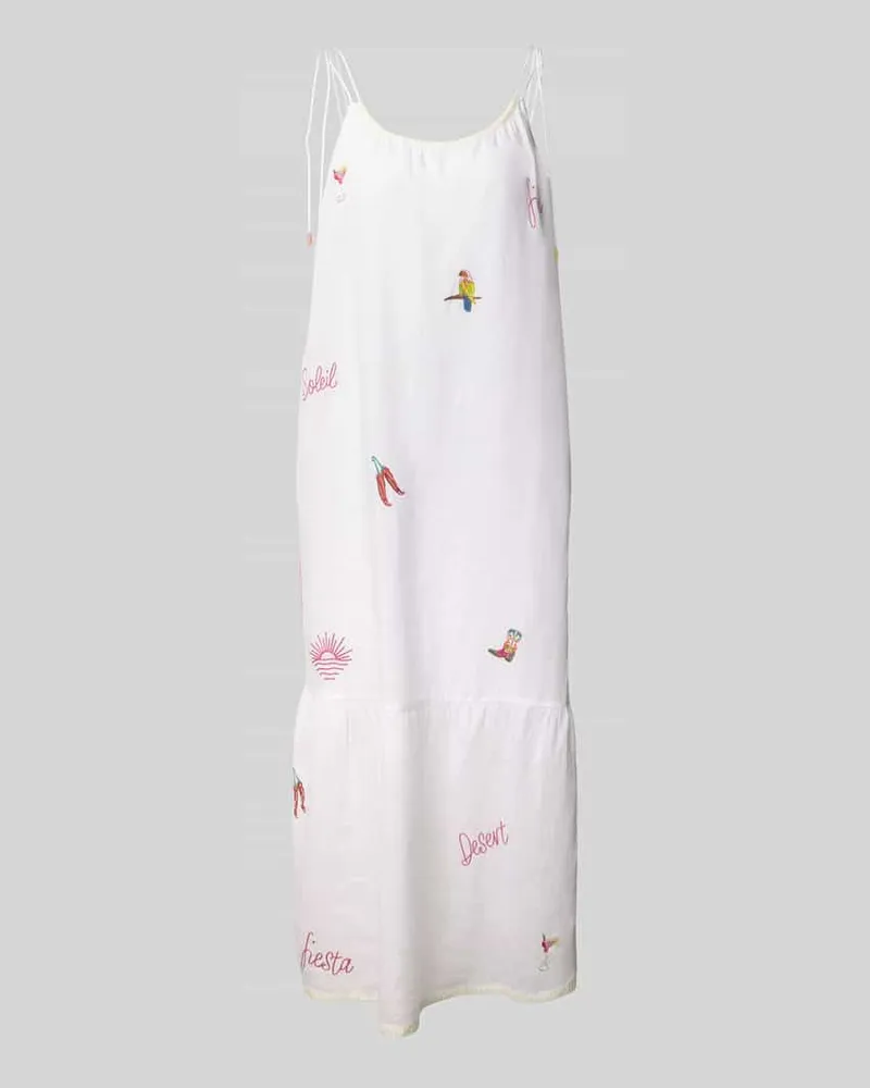 Marc Cain Midikleid mit Stitchings Weiss
