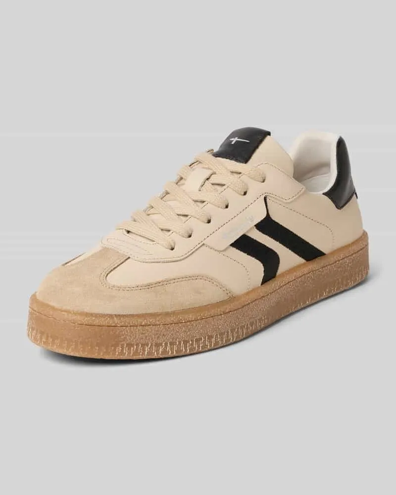 Tamaris Low Top Sneaker aus echtem Rindsleder Beige