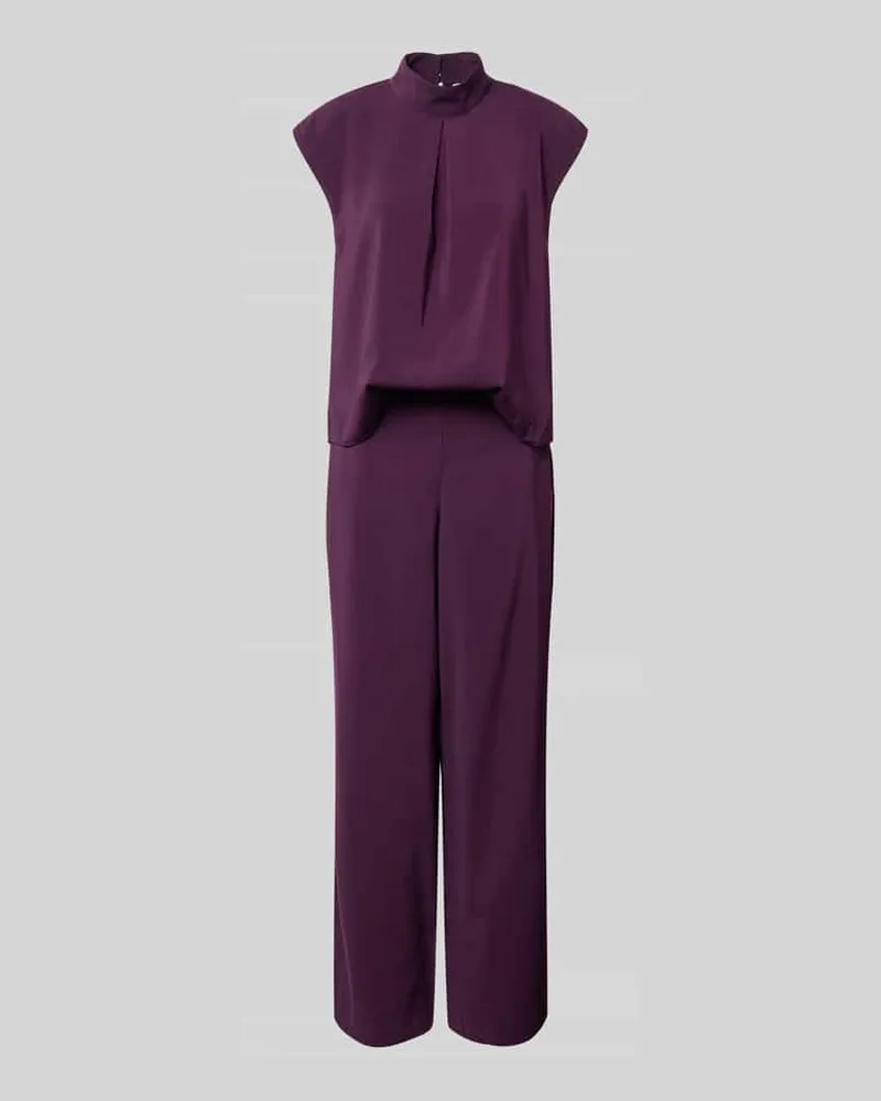 mbyM Jumpsuit mit Stehkragen Modell 'Maaja Dunkelrot
