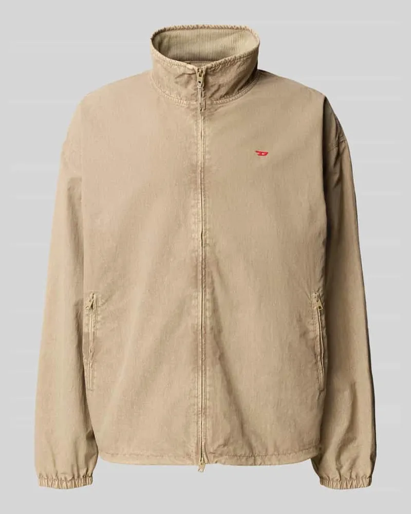 Diesel Bomberjacke mit Logo-Stitching Beige