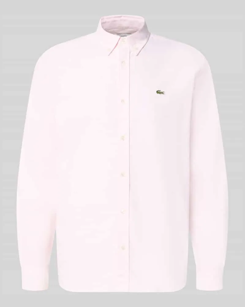 Lacoste Regular Fit Freizeithemd aus reiner Baumwolle Hellrosa