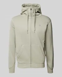 G-STAR RAW Sweatjacke mit Label-Detail Silber