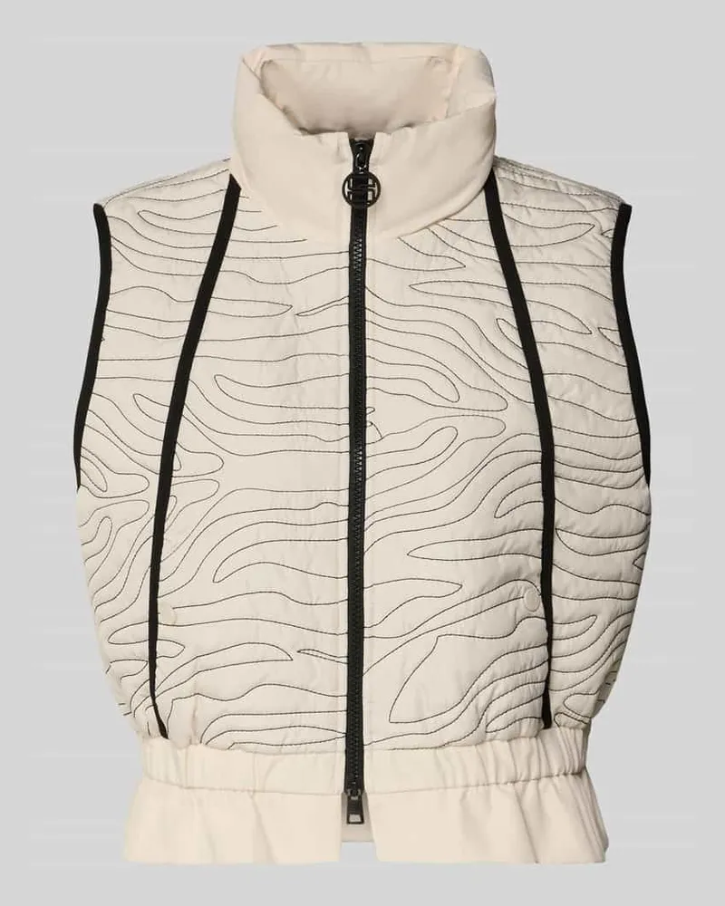 Marc Cain Weste mit Zweiwege-Reißverschluss Sand