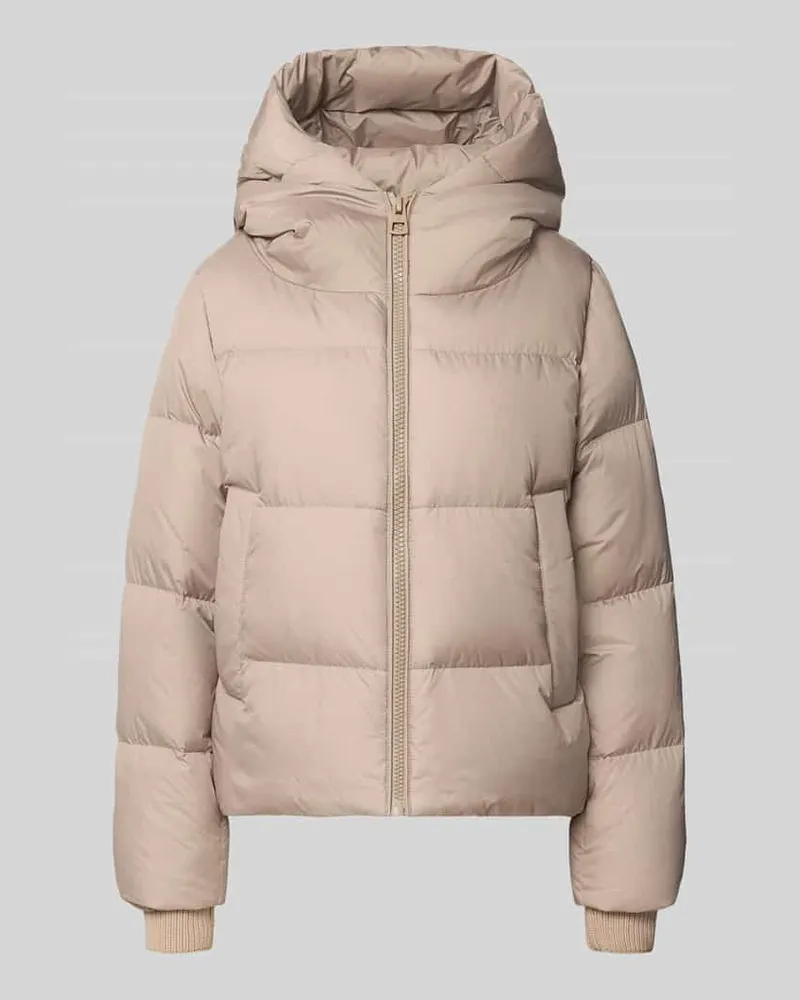 Marc O'Polo Regular Fit Daunenjacke mit Label-Patch Taupe