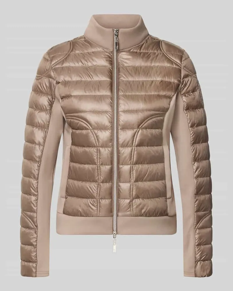 monari Regular Fit Steppjacke aus Polyamid mit Neopren Taupe
