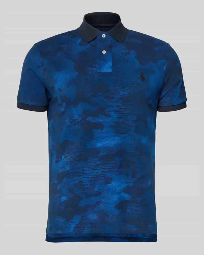 Ralph Lauren Slim Fit Poloshirt aus reiner Baumwolle Dunkelblau