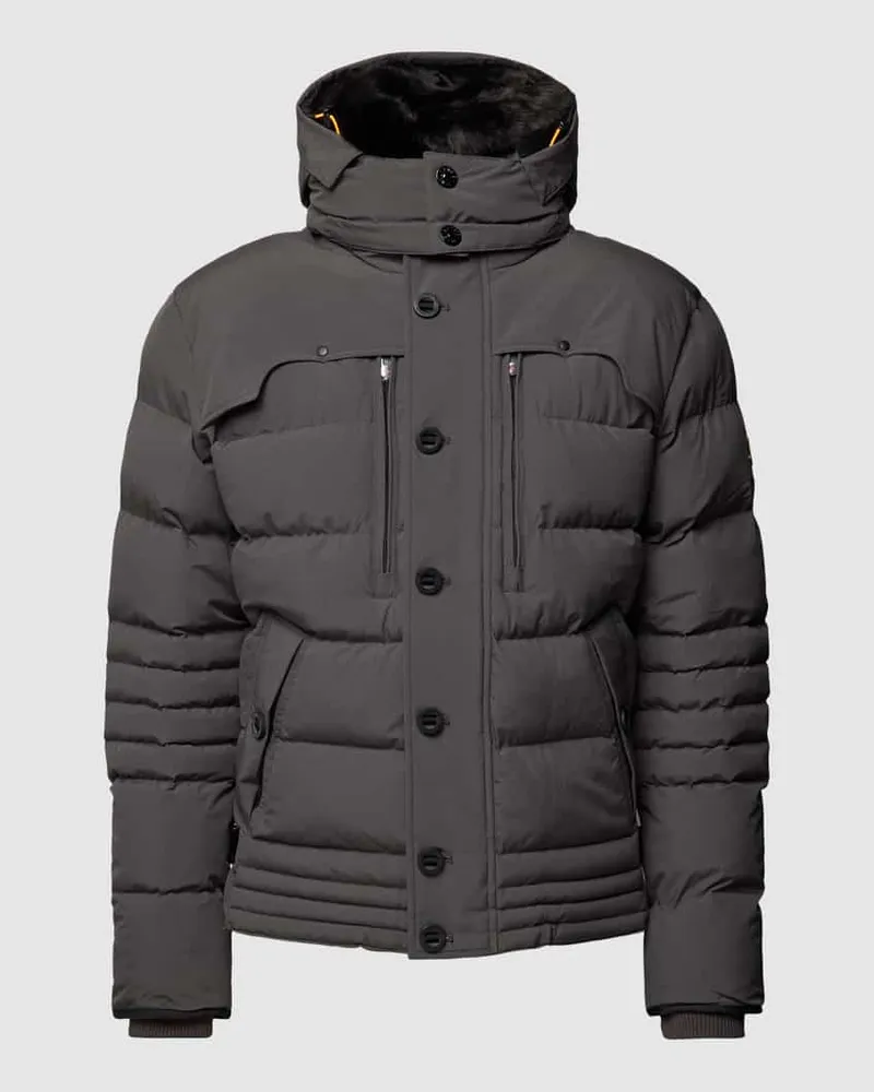 Wellensteyn Steppjacke mit Label-Details Hellgrau