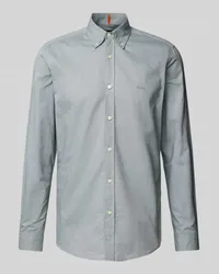 HUGO BOSS Slim Fit Freizeithemd mit Button-Down-Kragen Modell 'Rickert Oliv