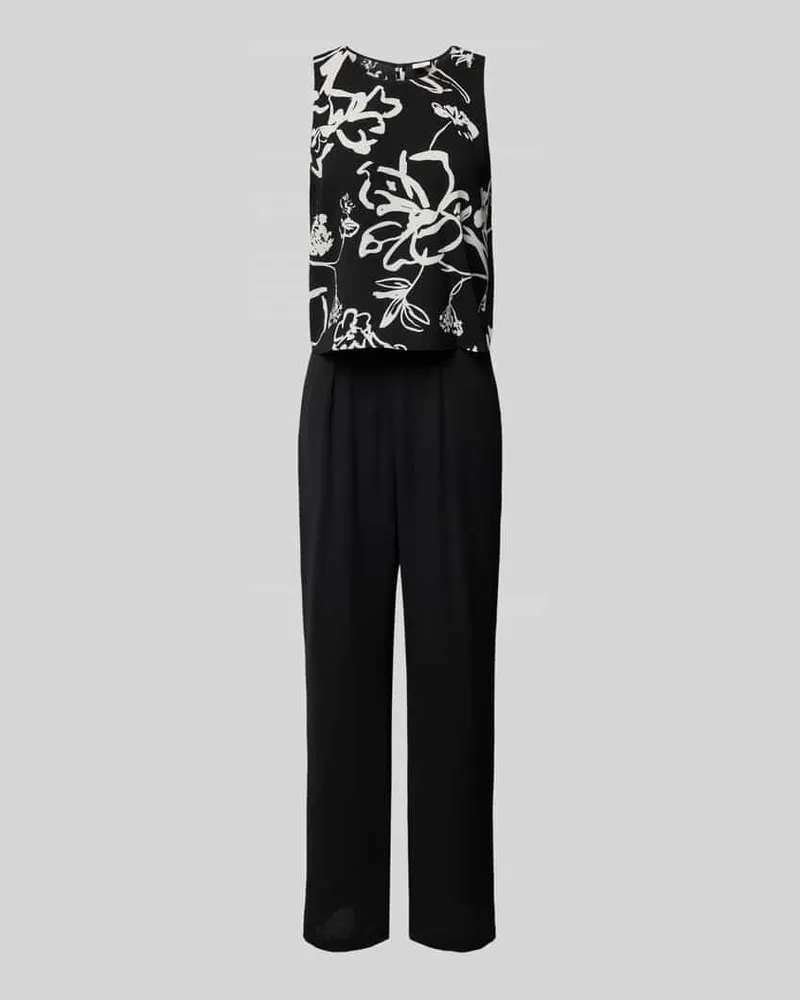 S.Oliver Jumpsuit mit floralem Muster Black