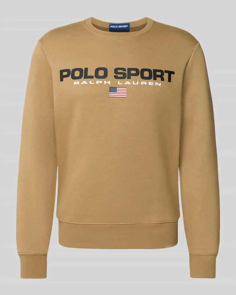 Ralph Lauren Sweatshirt mit Label-Print Khaki