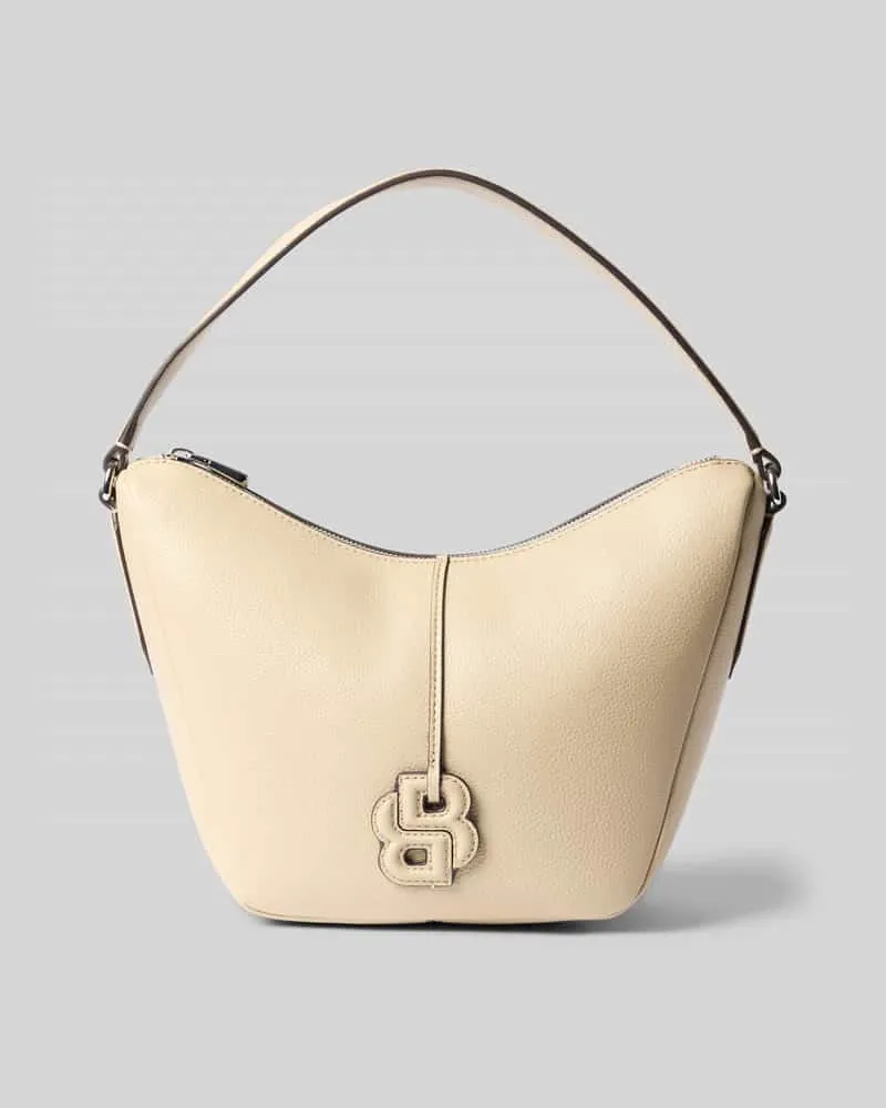 HUGO BOSS Henkeltasche in Lederoptik Modell 'ANETT SM HOBO Beige