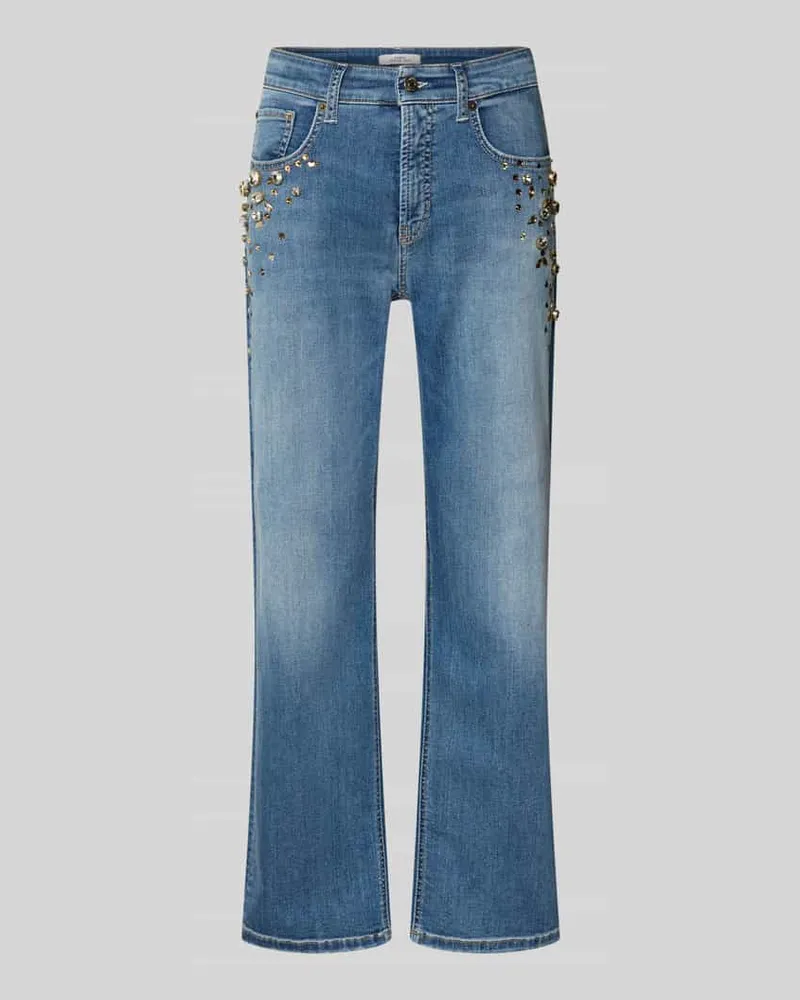 Cambio Flared Jeans in verkürzter Passform Modell 'GINI Hellblau