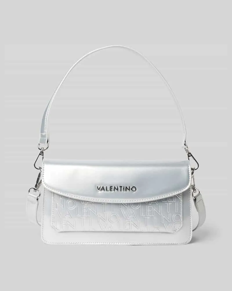 Valentino Garavani Handtasche mit Label-Applikation Modell 'GERANIUM Silber