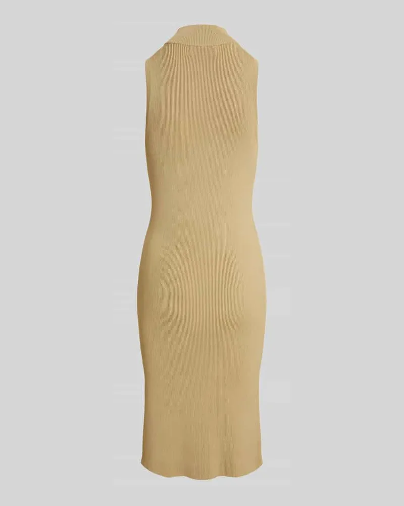 Ralph Lauren Figurbetontes knielanges Kleid Sand