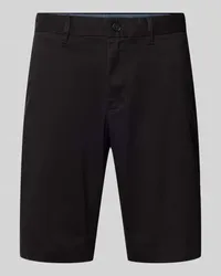 Tommy Hilfiger Straight Leg Chinoshorts mit Gesäßtaschen Modell 'HARLEM Black