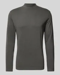 Drykorn Longsleeve mit Stehkragen Modell 'MORITZO Mittelgrau