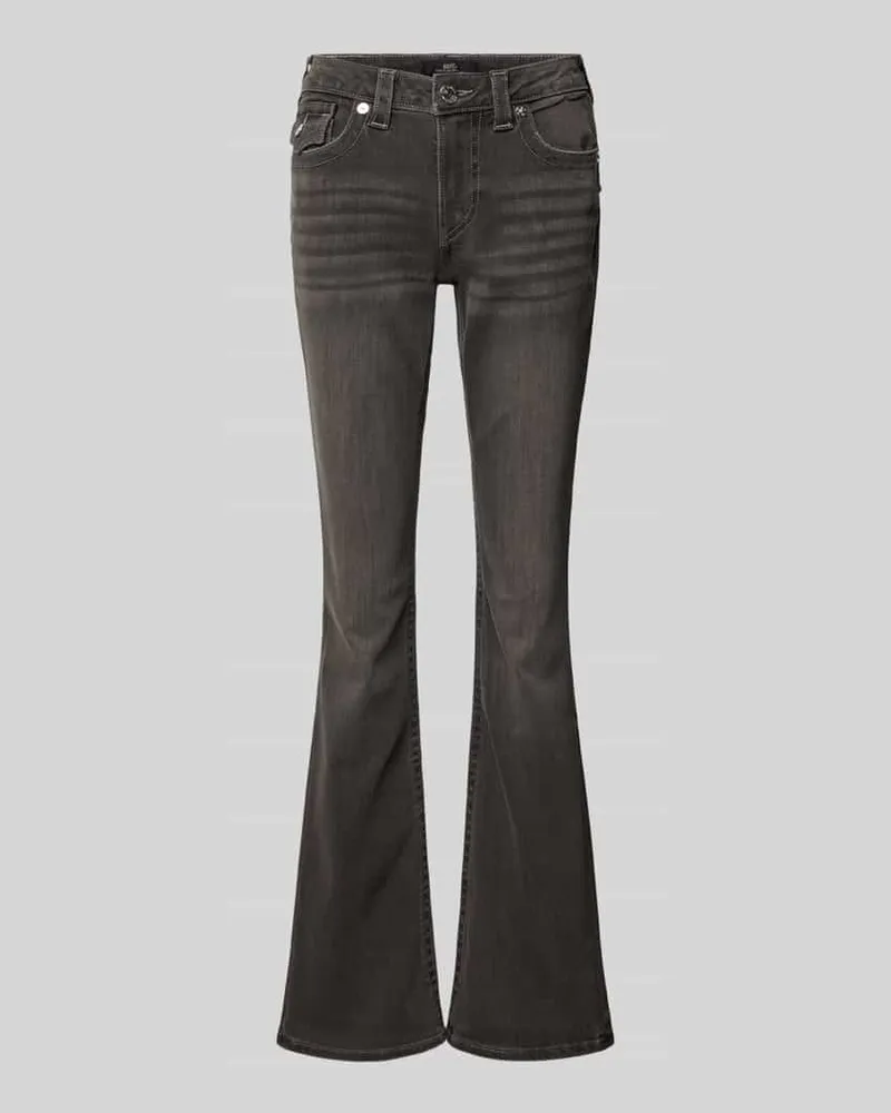 True Religion Flared Jeans im Used-Look Modell 'BECCA Anthrazit