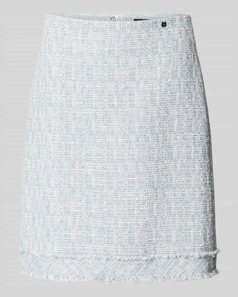 Marc Cain Straight Fit Minirock in Bouclé-Optik Hellblau