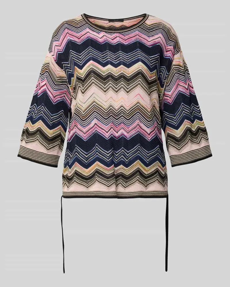 Oui  Strickshirt mit 3/4-Arm Black