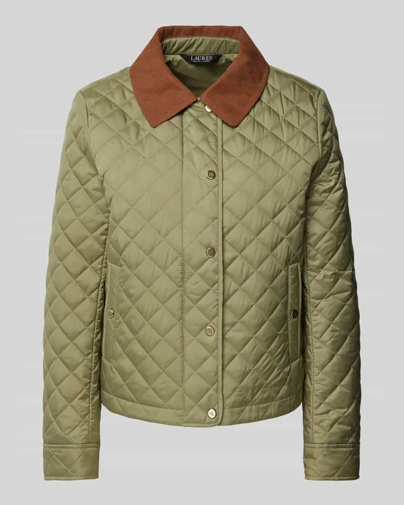 Ralph Lauren Steppjacke mit Druckknopfleiste Khaki