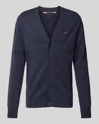 Tommy Hilfiger Strickjacke mit Label-Stitching Marine