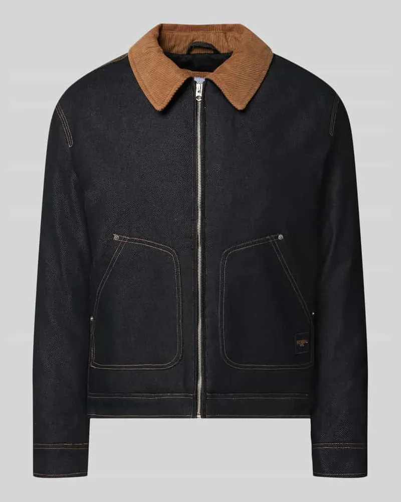 McNeal Jacke in Denim-Optik mit Eingrifftaschen Dunkelblau