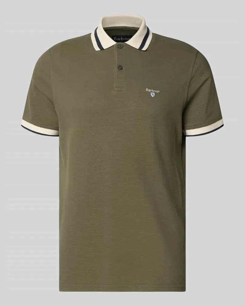 Barbour Regular Fit Poloshirt aus reiner Baumwolle Modell 'ANTHORN Oliv