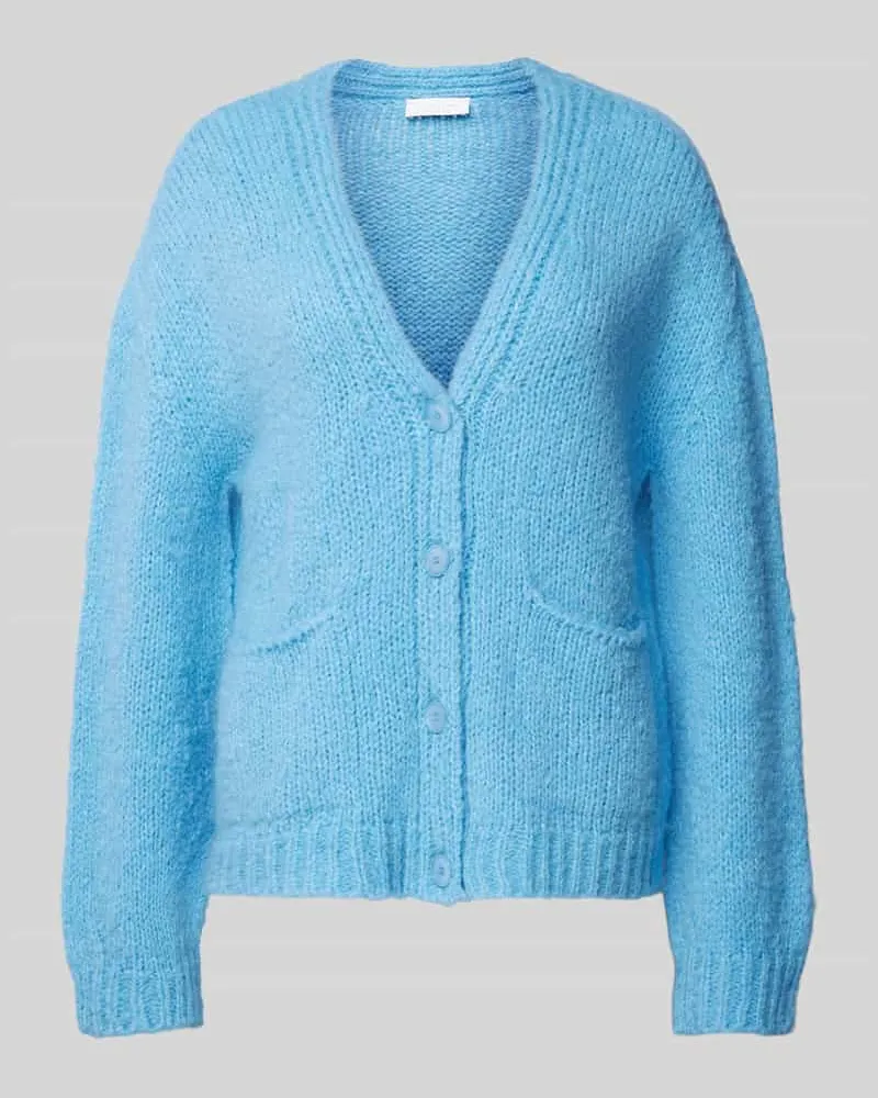 Rich&Royal Strickcardigan mit Eingrifftaschen Hellblau