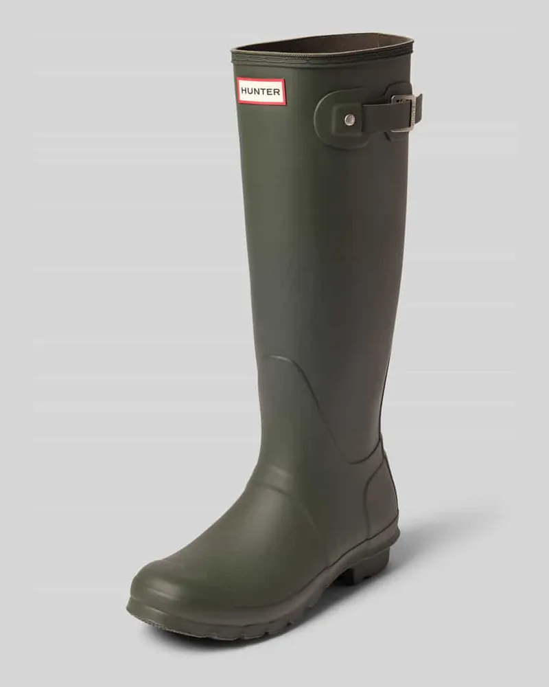 Hunter Stiefel mit verstellbarer Schnalle Oliv