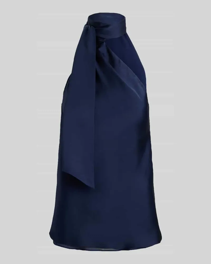 Ralph Lauren Shaped Fit Top mit Schnürdetail Dunkelblau