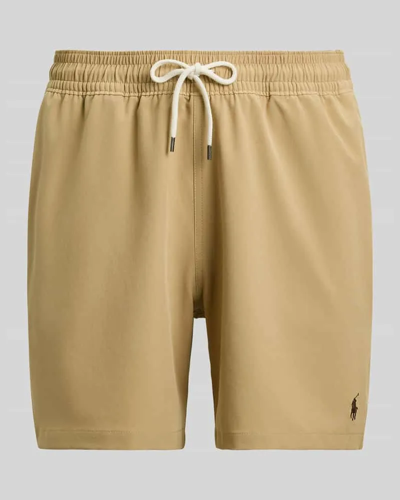 Ralph Lauren Badehose mit Logo-Stitching Khaki