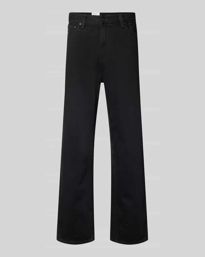 Carhartt WIP Wide Fit Jeans im 5-Pocket-Design Modell 'Aaron Black